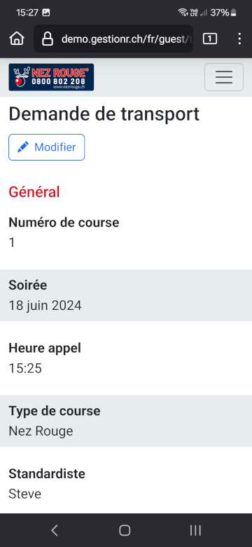 Détails d&#39;une course (1/2)