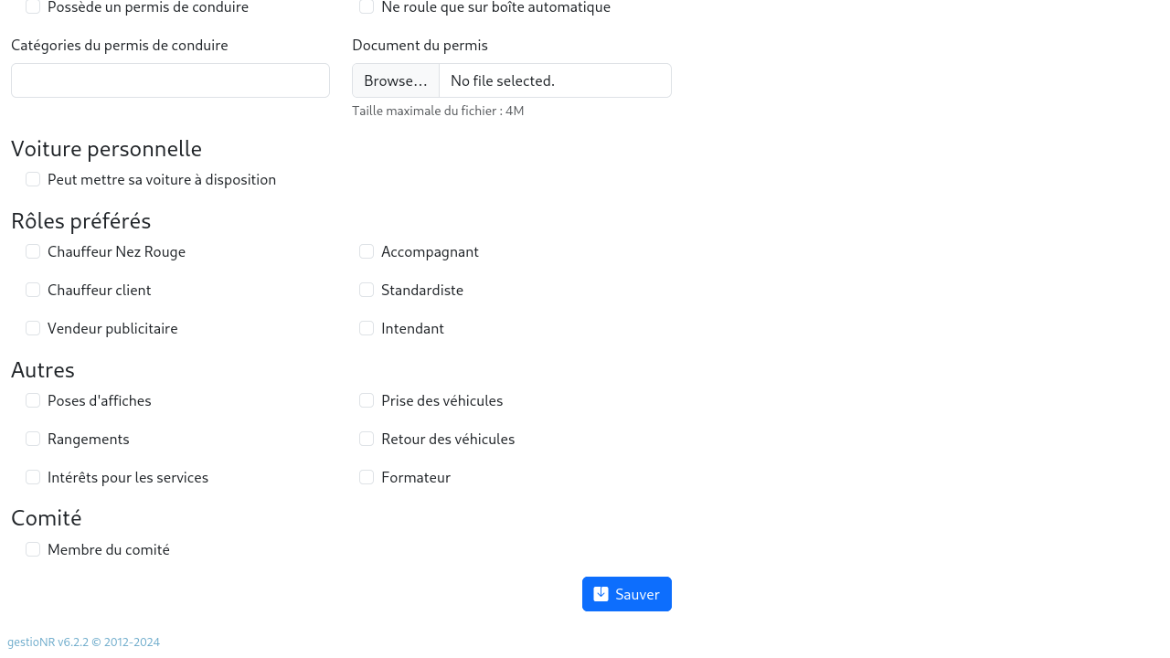 Ajout d&#39;un bénévole (2/2)