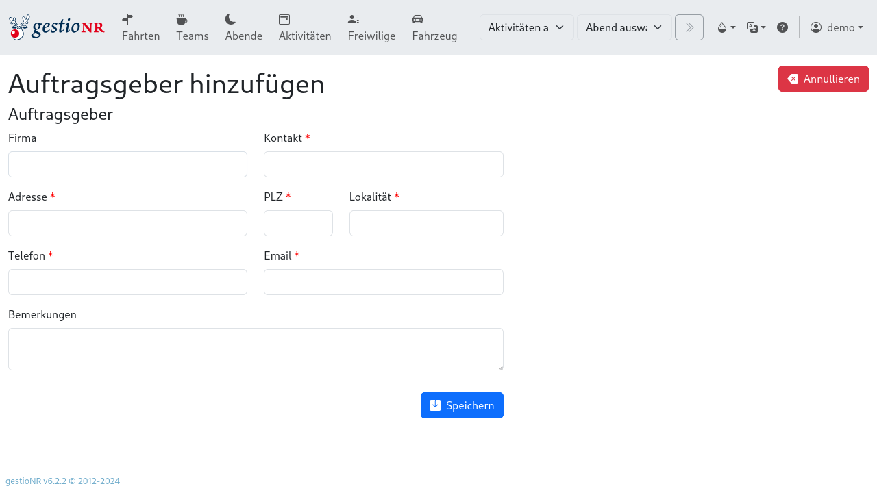 Hinzufügen eines Mandanten
