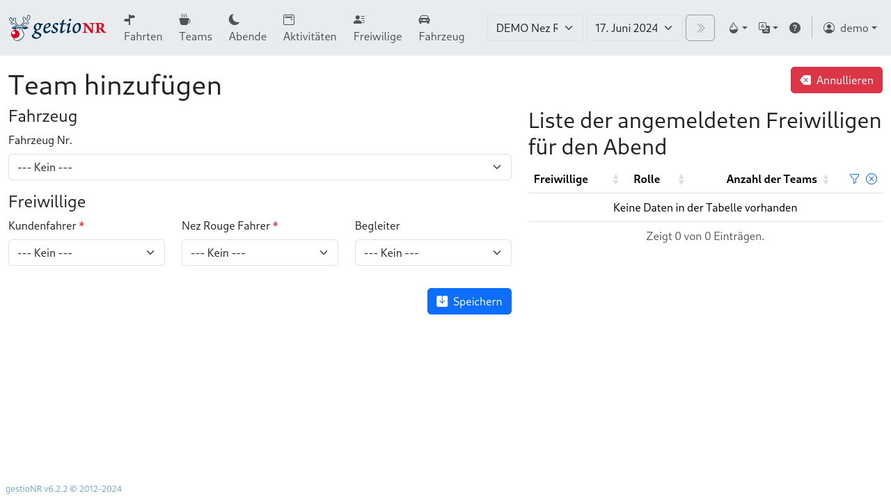 Ein Team hinzufügen