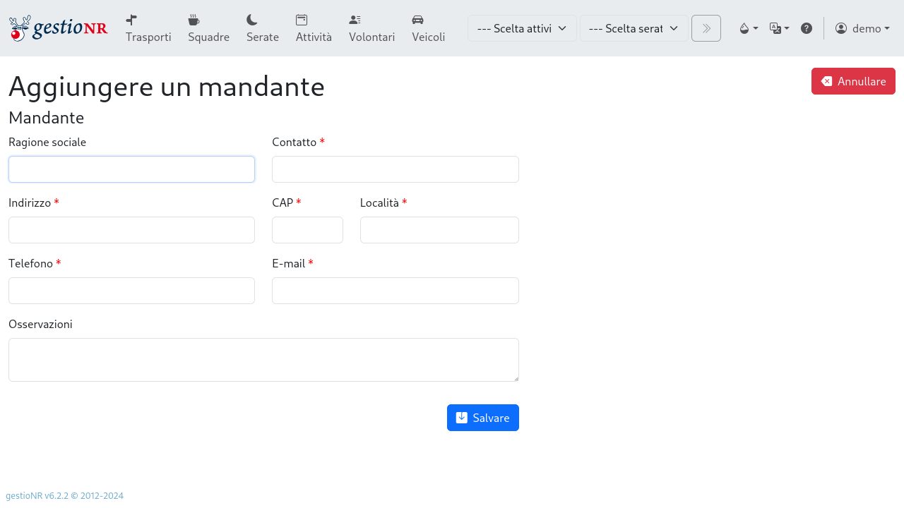 Aggiunta di un&#39;cliente