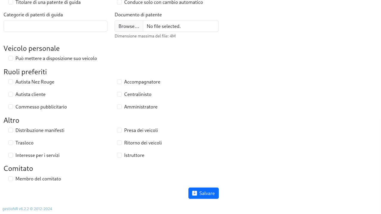 Aggiungi un volontario (2/2)